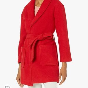 J Crew Mercantile Wool Wrap Coat, Small